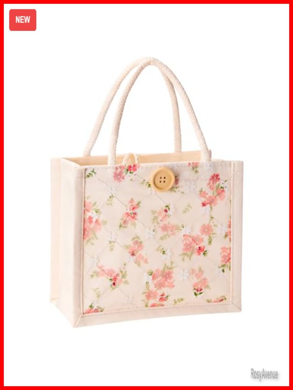 Lace Embroidery Canvas Mini Tote Bag PU Leather Handbag